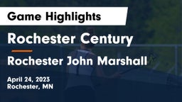 Rochester Century  vs Rochester John Marshall  Game Highlights - April 24, 2023