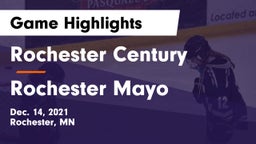 Rochester Century  vs Rochester Mayo  Game Highlights - Dec. 14, 2021