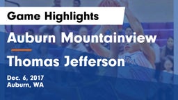 Auburn Mountainview  vs Thomas Jefferson  Game Highlights - Dec. 6, 2017