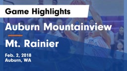 Auburn Mountainview  vs Mt. Rainier Game Highlights - Feb. 2, 2018