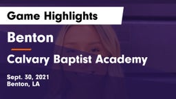 Benton  vs Calvary Baptist Academy  Game Highlights - Sept. 30, 2021