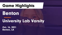 Benton  vs University Lab Varsity Game Highlights - Oct. 16, 2021