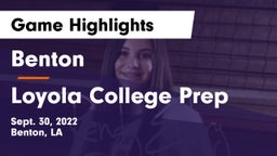Benton  vs Loyola College Prep  Game Highlights - Sept. 30, 2022