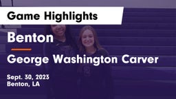 Benton  vs George Washington Carver  Game Highlights - Sept. 30, 2023