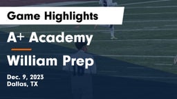 A Academy vs William Prep Game Highlights - Dec. 9, 2023
