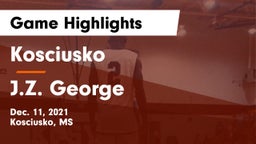 Kosciusko  vs J.Z. George  Game Highlights - Dec. 11, 2021
