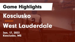 Kosciusko  vs West Lauderdale  Game Highlights - Jan. 17, 2022