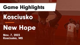 Kosciusko  vs New Hope  Game Highlights - Nov. 7, 2023