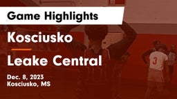 Kosciusko  vs Leake Central  Game Highlights - Dec. 8, 2023