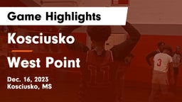 Kosciusko  vs West Point  Game Highlights - Dec. 16, 2023