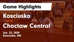 Kosciusko  vs Choctaw Central  Game Highlights - Jan. 23, 2020