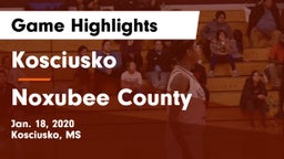 Kosciusko  vs Noxubee County  Game Highlights - Jan. 18, 2020