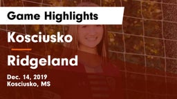 Kosciusko  vs Ridgeland   Game Highlights - Dec. 14, 2019