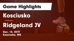 Kosciusko  vs Ridgeland  JV Game Highlights - Dec. 14, 2019