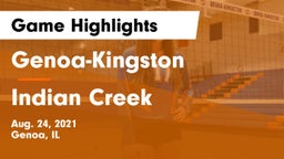 Genoa-Kingston  vs Indian Creek Game Highlights - Aug. 24, 2021