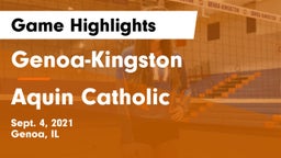Genoa-Kingston  vs Aquin Catholic Game Highlights - Sept. 4, 2021
