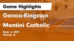 Genoa-Kingston  vs Montini Catholic  Game Highlights - Sept. 6, 2022