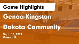 Genoa-Kingston  vs Dakota Community  Game Highlights - Sept. 10, 2022