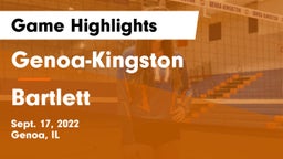 Genoa-Kingston  vs Bartlett  Game Highlights - Sept. 17, 2022