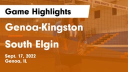Genoa-Kingston  vs South Elgin  Game Highlights - Sept. 17, 2022