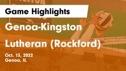 Genoa-Kingston  vs Lutheran  (Rockford) Game Highlights - Oct. 13, 2022