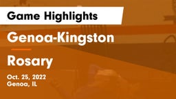Genoa-Kingston  vs Rosary  Game Highlights - Oct. 25, 2022