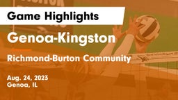 Genoa-Kingston  vs Richmond-Burton Community  Game Highlights - Aug. 24, 2023