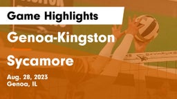 Genoa-Kingston  vs Sycamore  Game Highlights - Aug. 28, 2023