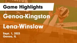 Genoa-Kingston  vs Lena-Winslow  Game Highlights - Sept. 1, 2023