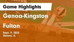 Genoa-Kingston  vs Fulton  Game Highlights - Sept. 9, 2023