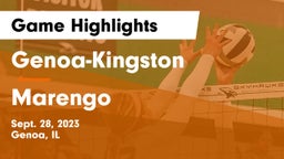 Genoa-Kingston  vs Marengo  Game Highlights - Sept. 28, 2023