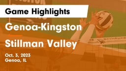 Genoa-Kingston  vs Stillman Valley  Game Highlights - Oct. 3, 2023