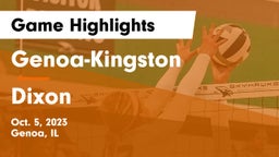 Genoa-Kingston  vs Dixon  Game Highlights - Oct. 5, 2023