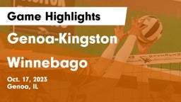 Genoa-Kingston  vs Winnebago  Game Highlights - Oct. 17, 2023