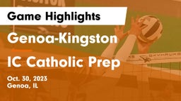 Genoa-Kingston  vs IC Catholic Prep Game Highlights - Oct. 30, 2023