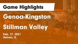 Genoa-Kingston  vs Stillman Valley  Game Highlights - Feb. 17, 2021
