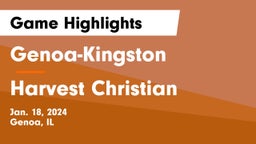 Genoa-Kingston  vs Harvest Christian Game Highlights - Jan. 18, 2024