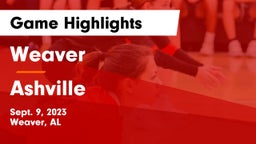 Weaver  vs Ashville  Game Highlights - Sept. 9, 2023