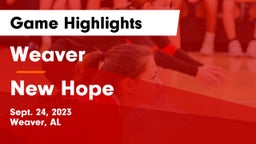 Weaver  vs New Hope  Game Highlights - Sept. 24, 2023