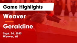 Weaver  vs Geraldine  Game Highlights - Sept. 24, 2023