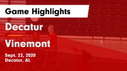 Decatur  vs Vinemont Game Highlights - Sept. 22, 2020