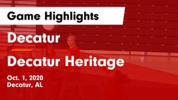 Decatur  vs Decatur Heritage Game Highlights - Oct. 1, 2020