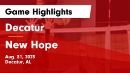 Decatur  vs New Hope  Game Highlights - Aug. 31, 2023