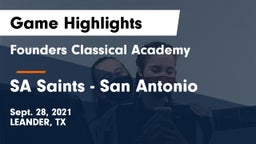 Founders Classical Academy vs SA Saints - San Antonio Game Highlights - Sept. 28, 2021