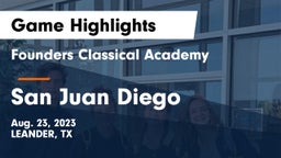 Founders Classical Academy vs San Juan Diego  Game Highlights - Aug. 23, 2023