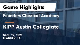 Founders Classical Academy vs KIPP Austin Collegiate Game Highlights - Sept. 22, 2023