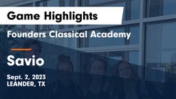 Founders Classical Academy vs Savio Game Highlights - Sept. 2, 2023