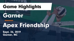 Garner  vs Apex Friendship  Game Highlights - Sept. 26, 2019