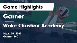 Garner  vs Wake Christian Academy  Game Highlights - Sept. 30, 2019