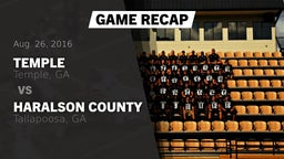 Recap: Temple  vs. Haralson County  2016